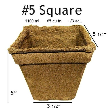 Cowpots CowPots No 5 Square Pot - 60 pots #5 Sq (60)